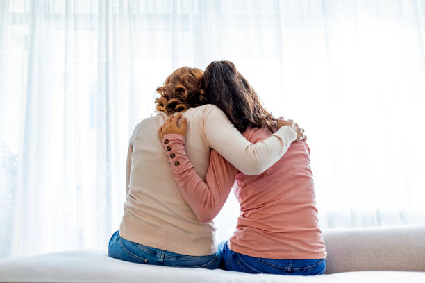 A older sister share a words of encouragement with younger teen